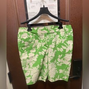 Talbots Green Floral Women's Bermudas Size 16W